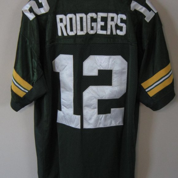 Green Bay Packers AARON RODGERS #12 NFL Football Sz 50/Lg Onfield Reebok Jersey - Picture 6 of 14